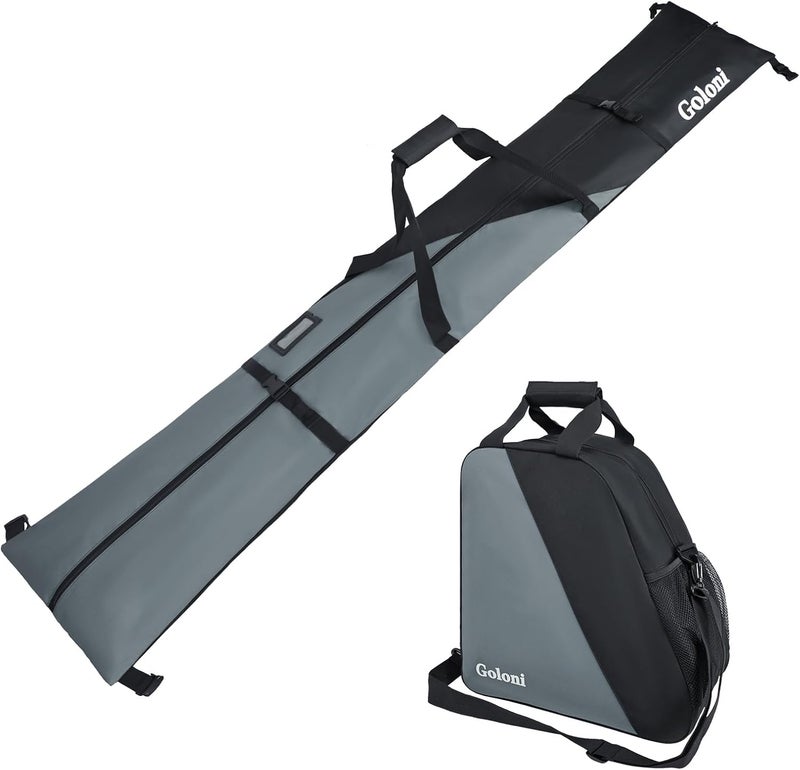 Goloni Ski Bag and Boot Bag Combo,Ski Bags for Air Travel,Snowboard Bag Fits for Skis Up to 180 CM and Boots Up To Size US13 - Image 1